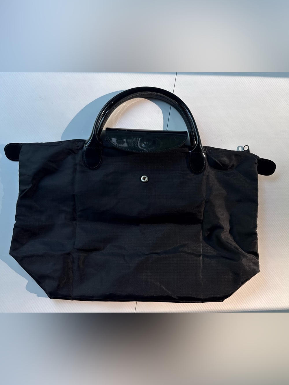 Lancome Black Nylon Tote Bag w/ Black Vinyl Handles Women's Handbag